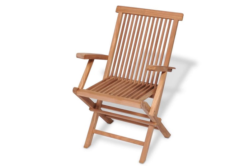 Klappstoler 2 stk heltre teak - Teak - Hagemøbler - Stoler & Lenestoler - Posisjonsstol