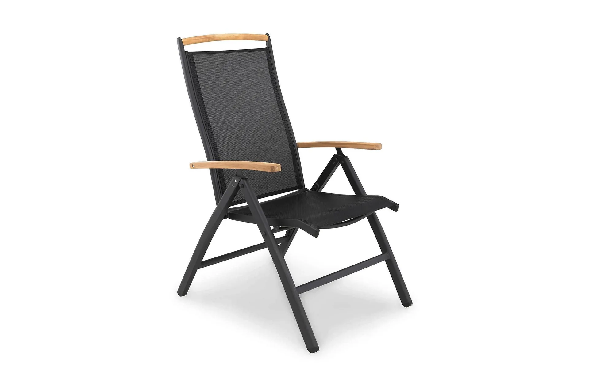 Las Vegas Regulerbar Stol - Svart/Teak