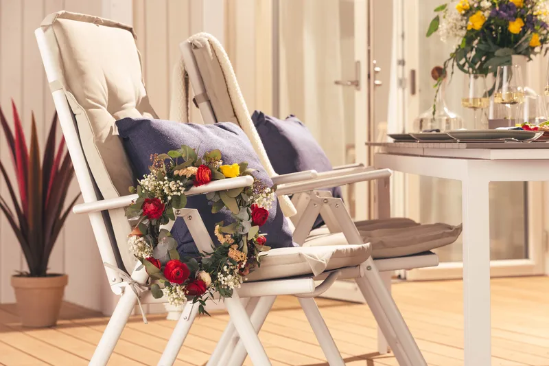 Maggie Posisjonsstol - Hvit/Grå - Hagemøbler - Stoler & Lenestoler - Posisjonsstol