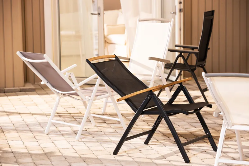 Maggie Posisjonsstol - Hvit/Grå - Hagemøbler - Stoler & Lenestoler - Posisjonsstol