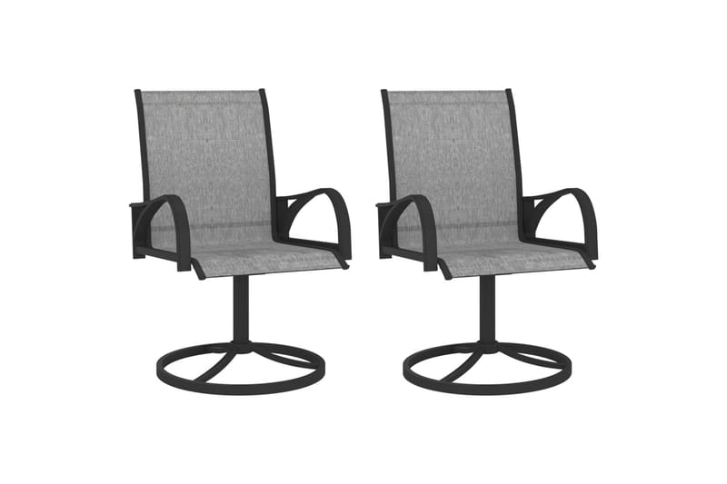 Utendørs svingstoler 2 stk textilene og stål grå - Grå - Posisjonsstol