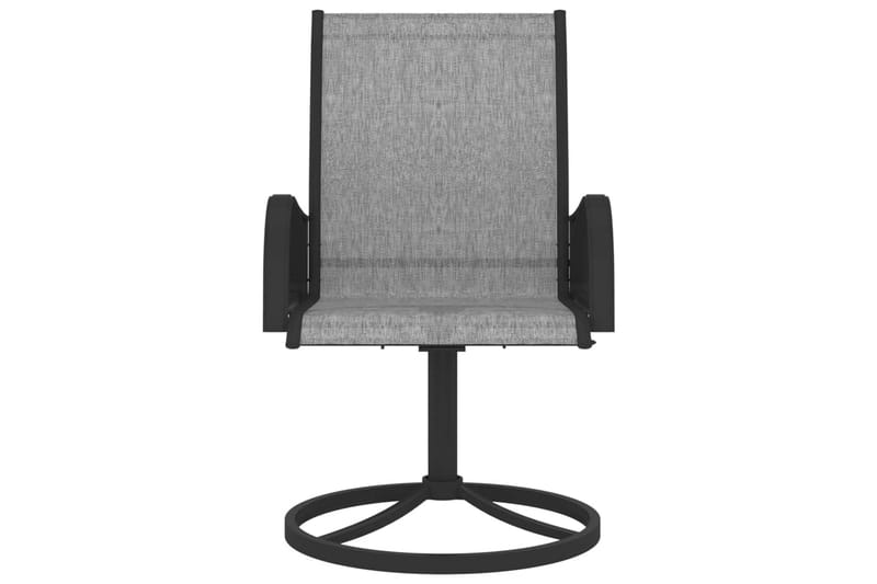 Utendørs svingstoler 2 stk textilene og stål grå - Grå - Posisjonsstol