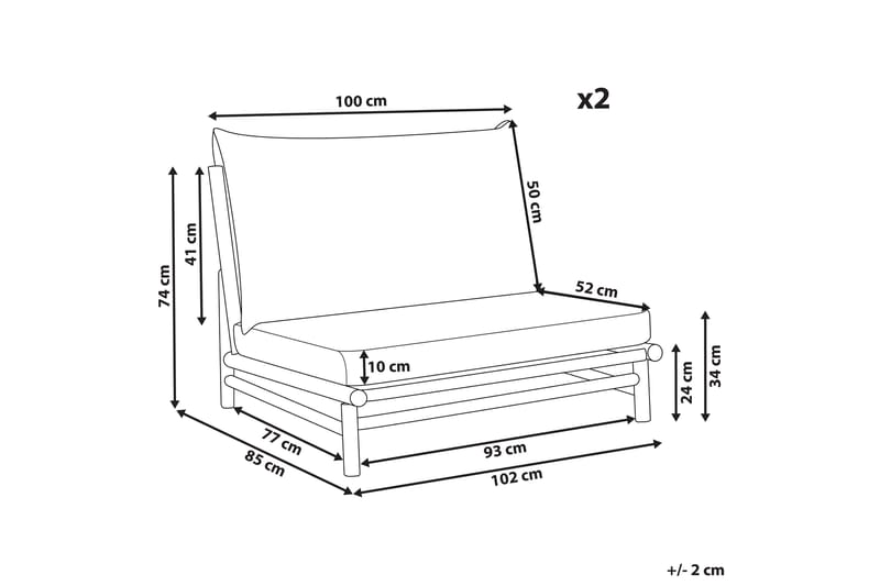 Rosthern Utelenestol - Lys Brun/Hvit - Hagemøbler - Stoler & Lenestoler - Utelenestoler