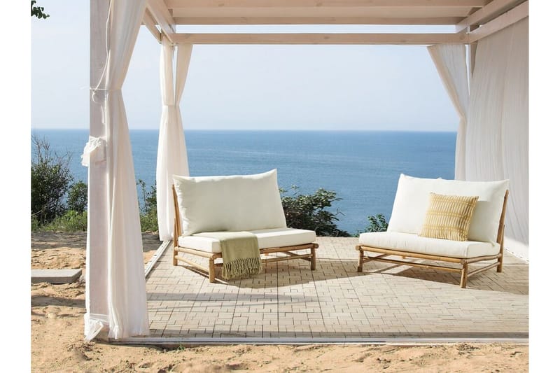 Rosthern Utelenestol - Lys Brun/Hvit - Hagemøbler - Stoler & Lenestoler - Utelenestoler