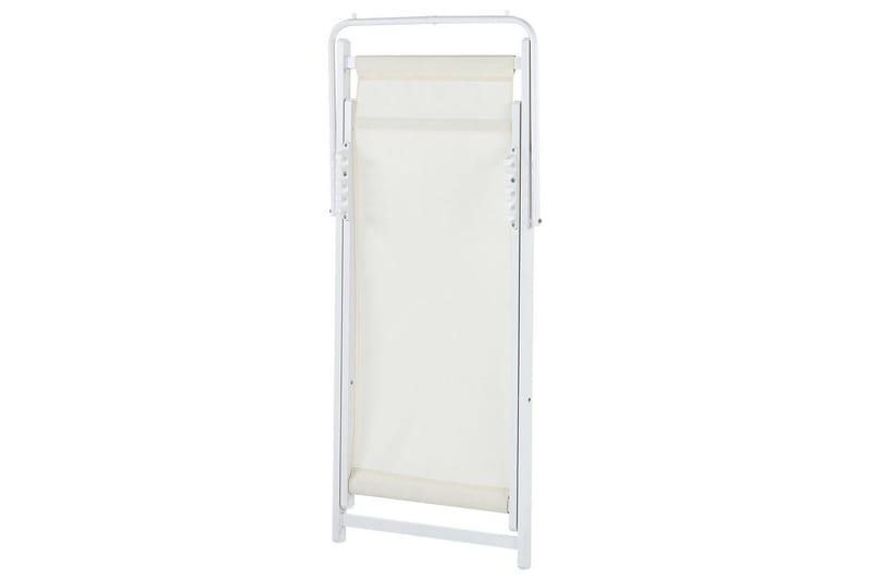 Sammenleggbar dekkstol Locri II - Beige, hvit - Hagemøbler - Stoler & Lenestoler - Solstoler