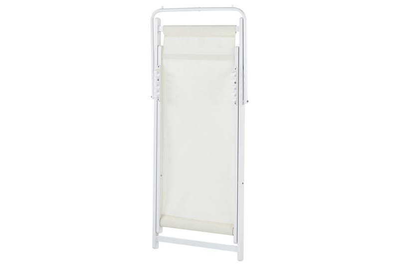 Sammenleggbar dekkstol Locri II - Beige, hvit - Hagemøbler - Stoler & Lenestoler - Solstoler
