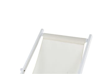 Sammenleggbar dekkstol Locri II - Beige, hvit - Hagemøbler - Stoler & Lenestoler - Solstoler