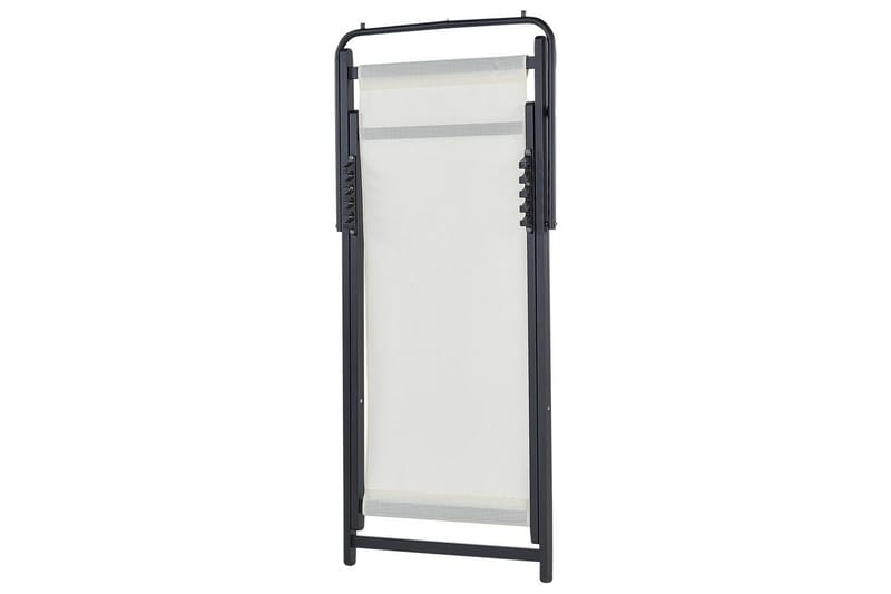 Sammenleggbar dekkstol Locri II - Beige, svart - Hagemøbler - Stoler & Lenestoler - Solstoler