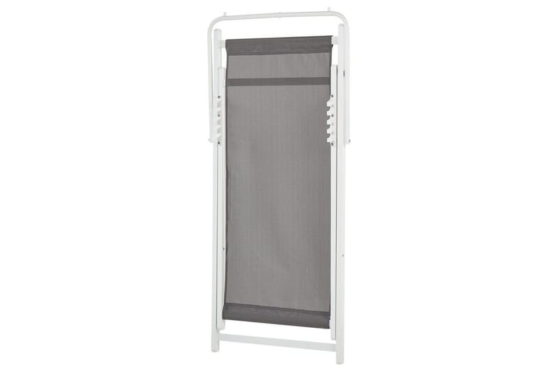 Sammenleggbar dekkstol Locri II - Grå, hvit - Hagemøbler - Stoler & Lenestoler - Solstoler