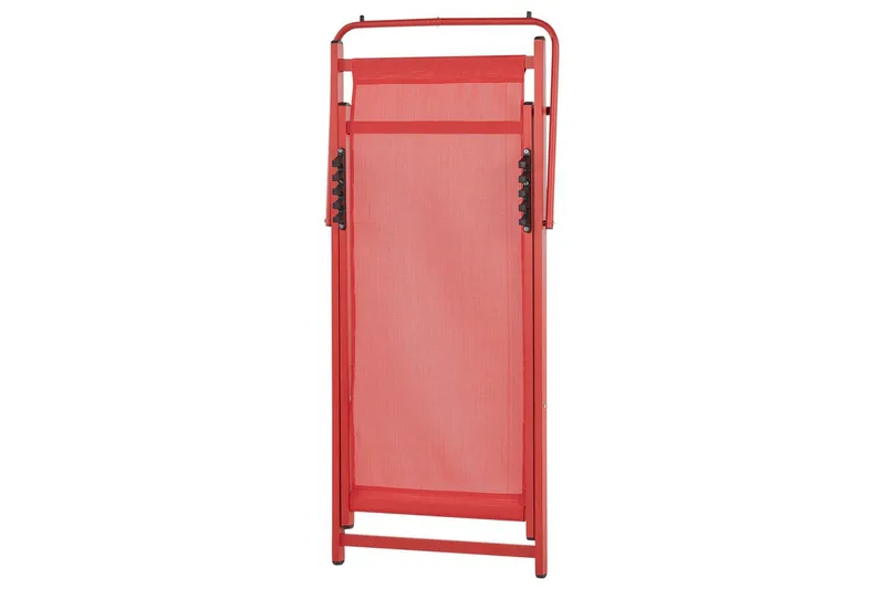 Sammenleggbar dekkstol Locri II - Rød - Hagemøbler - Stoler & Lenestoler - Solstoler