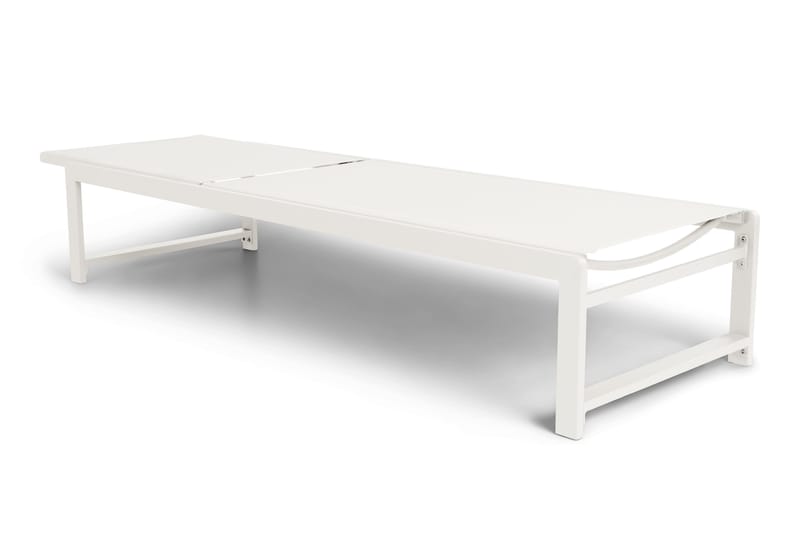 Sanna Solseng med Justerbar Ryggstøtte - Hvit - Hagemøbler - Stoler & Lenestoler - Solseng & solvogner