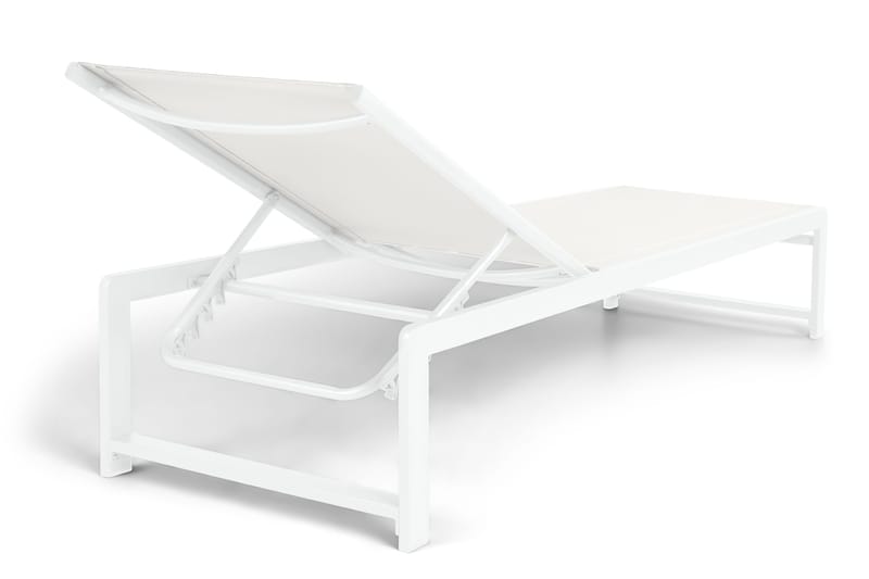 Sanna Solseng med Justerbar Ryggstøtte - Hvit - Hagemøbler - Stoler & Lenestoler - Solseng & solvogner