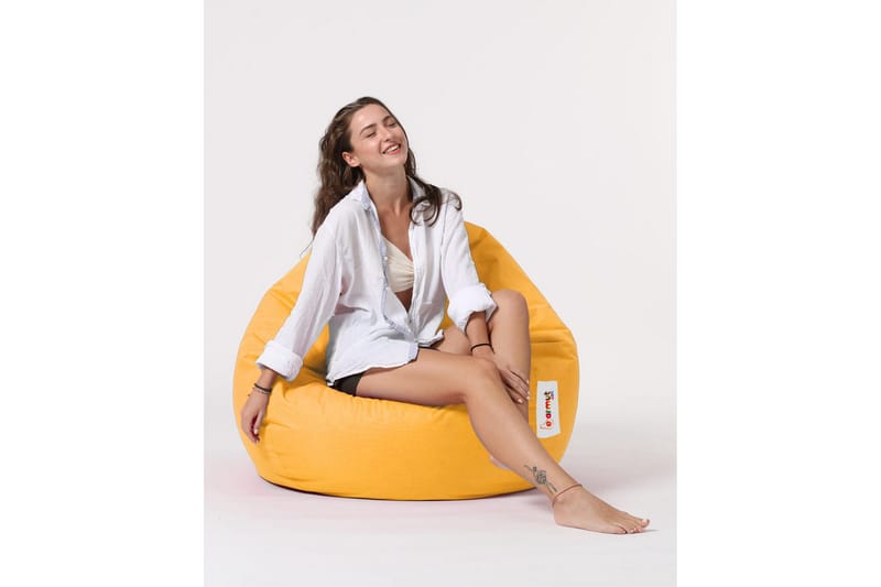 Saccosekker utendørs Hunny saccosekk utendørs 115 cm Gul - Hagemøbler - Stoler & Lenestoler - Sittesekker utendørs