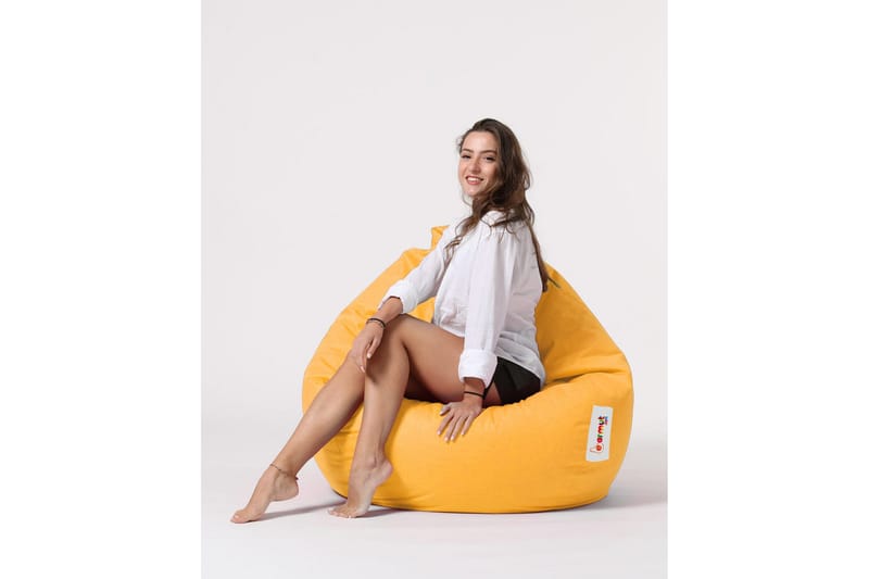 Saccosekker utendørs Hunny saccosekk utendørs 115 cm Gul - Hagemøbler - Stoler & Lenestoler - Sittesekker utendørs