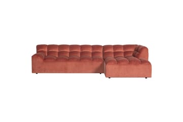 Sjeselong Allure - Vasket fløyelsrosa, Høyre - Møbler - Sofaer - Hjørnesofa