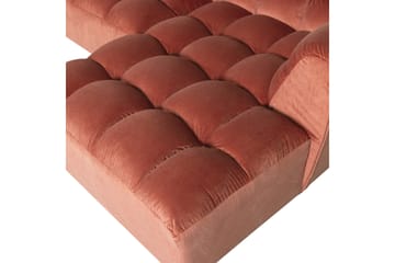 Sjeselong Allure - Vasket fløyelsrosa, Høyre - Møbler - Sofaer - Hjørnesofa