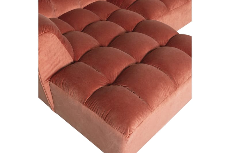 Sjeselong Allure - Vasket fløyelsrosa, Venstre - Møbler - Sofaer - Hjørnesofa