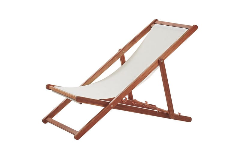 Solseng 2 erstatningstekstiler Anzio - Hvit, mørkt treverk, flerfarget - Hagemøbler - Stoler & Lenestoler - Solstoler