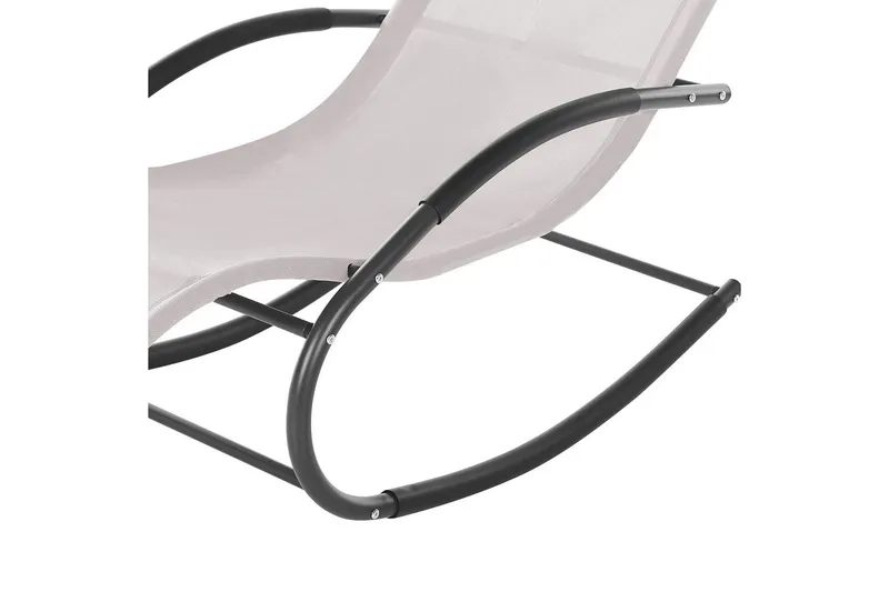 Solseng Carano II - Beige, svart - Hagemøbler - Stoler & Lenestoler - Solseng & solvogner