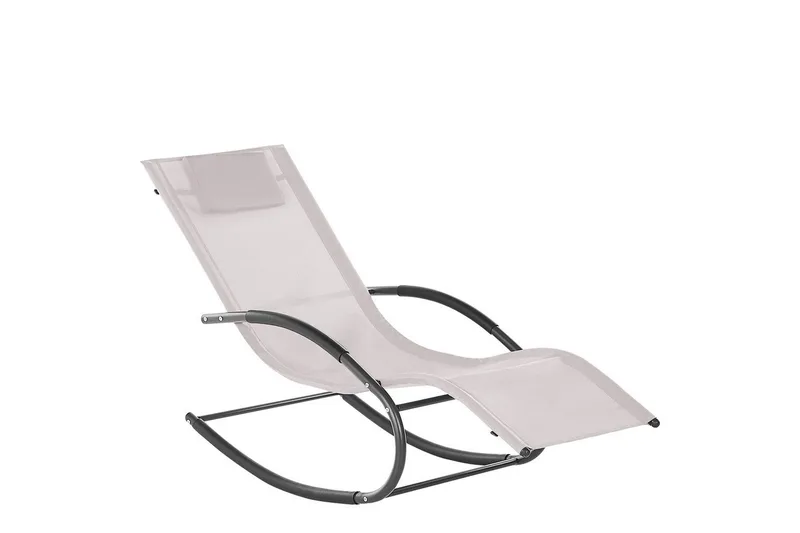 Solseng Carano II - Beige, svart - Hagemøbler - Stoler & Lenestoler - Solseng & solvogner