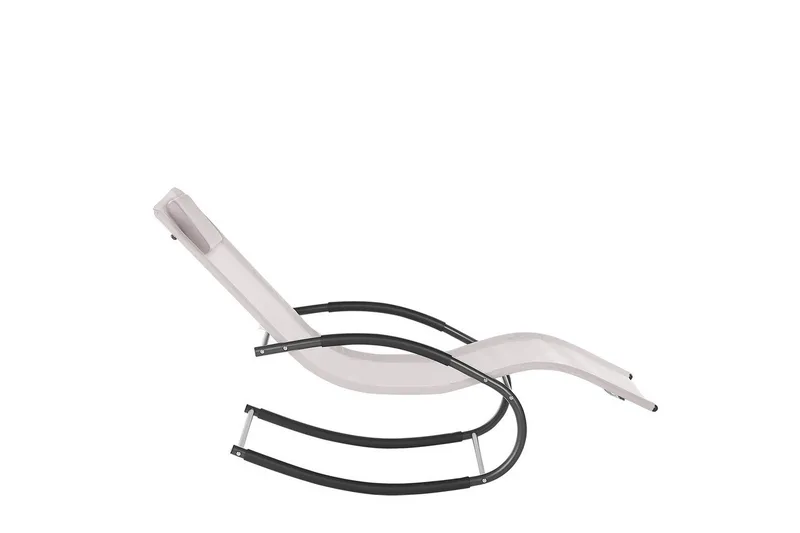 Solseng Carano II - Beige, svart - Hagemøbler - Stoler & Lenestoler - Solseng & solvogner