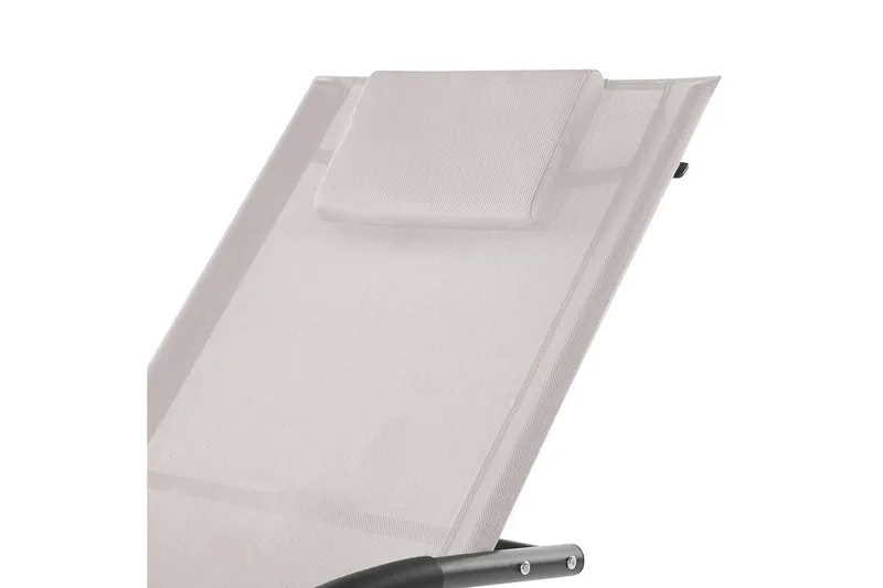 Solseng Carano II - Beige, svart - Hagemøbler - Stoler & Lenestoler - Solseng & solvogner