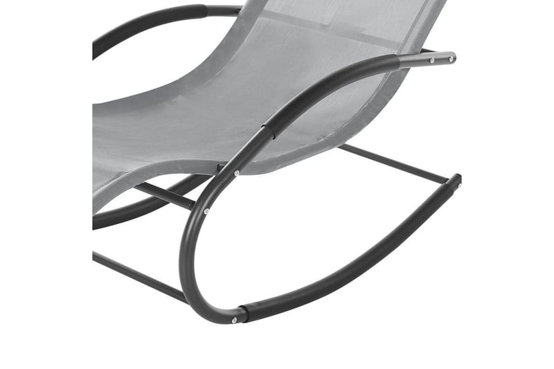 Solseng Carano II - Lys grå, svart - Hagemøbler - Stoler & Lenestoler - Solseng & solvogner