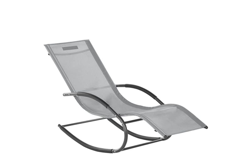 Solseng Carano II - Lys grå, svart - Hagemøbler - Stoler & Lenestoler - Solseng & solvogner