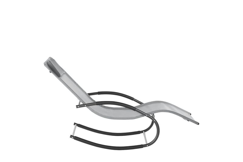 Solseng Carano II - Lys grå, svart - Hagemøbler - Stoler & Lenestoler - Solseng & solvogner