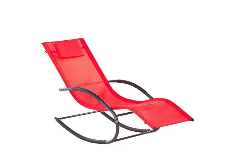 Solseng Carano II - Rød, Svart - Hagemøbler - Stoler & Lenestoler - Solseng & solvogner