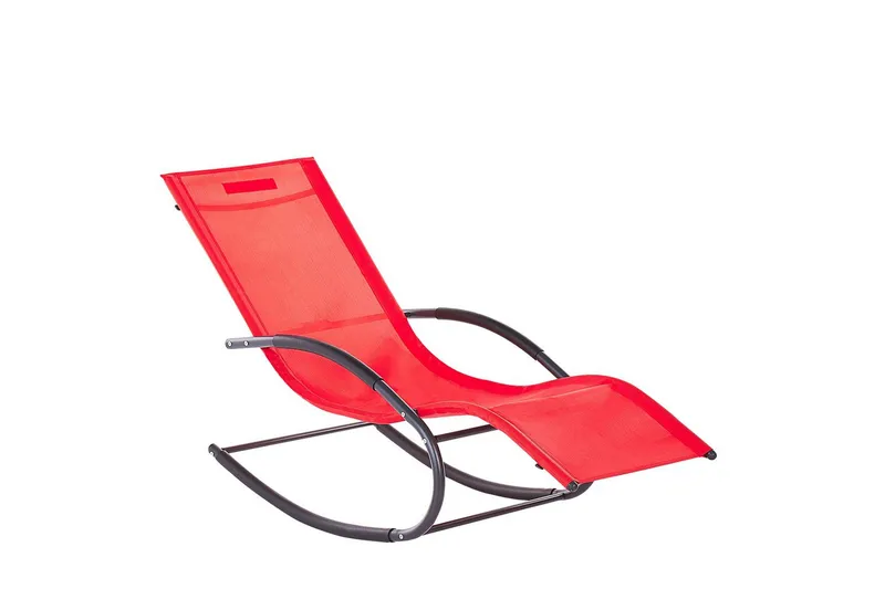 Solseng Carano II - Rød, Svart - Hagemøbler - Stoler & Lenestoler - Solseng & solvogner