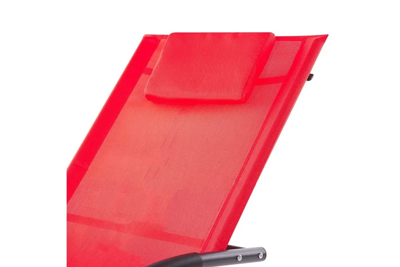 Solseng Carano II - Rød, Svart - Hagemøbler - Stoler & Lenestoler - Solseng & solvogner