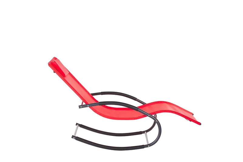 Solseng Carano II - Rød, Svart - Hagemøbler - Stoler & Lenestoler - Solseng & solvogner