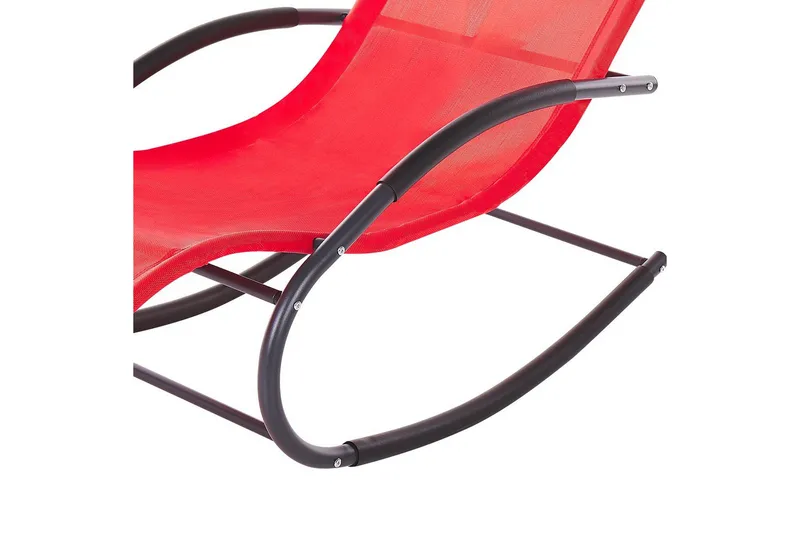 Solseng Carano II - Rød, Svart - Hagemøbler - Stoler & Lenestoler - Solseng & solvogner