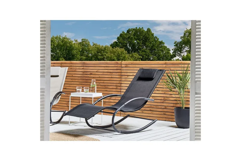 Solseng Carano II - Svart - Hagemøbler - Stoler & Lenestoler - Solseng & solvogner