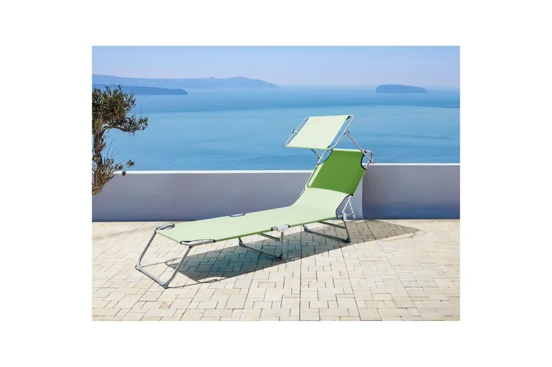 Solseng Foligno - Grønn, Sølv - Hagemøbler - Stoler & Lenestoler - Solseng & solvogner