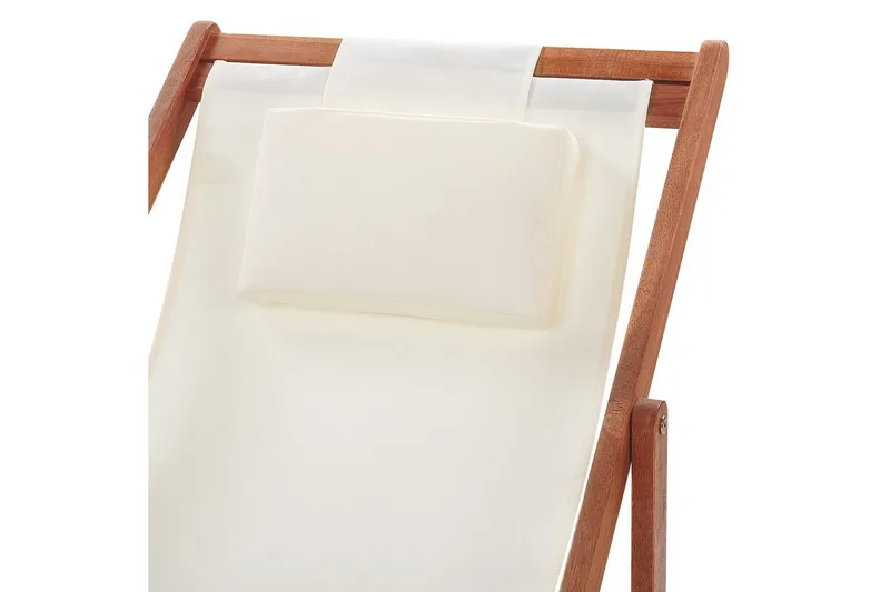 Solseng sett med 2 Avellino - Hvit, mørkt treverk, flerfarget - Hagemøbler - Stoler & Lenestoler - Solstoler