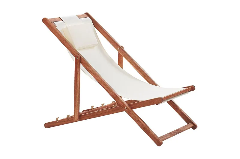 Solseng sett med 2 Avellino - Hvit, mørkt treverk, flerfarget - Hagemøbler - Stoler & Lenestoler - Solstoler