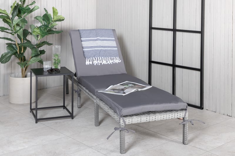 Bilbao Solseng med Pute - Grå - Hagemøbler - Stoler & Lenestoler - Solseng & solvogner