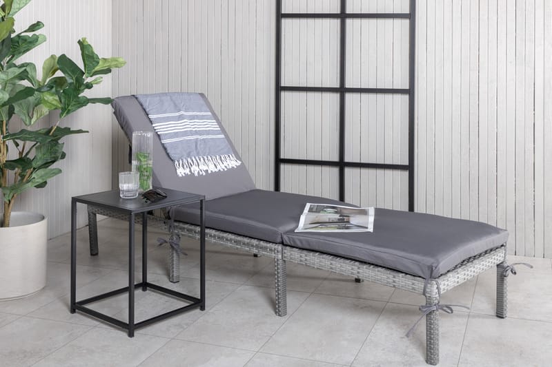 Bilbao Solseng med Pute - Grå - Hagemøbler - Stoler & Lenestoler - Solseng & solvogner