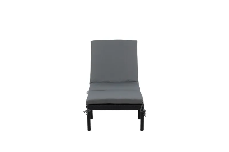 Bilbao Solseng med Pute - Svart/Grå - Hagemøbler - Stoler & Lenestoler - Solseng & solvogner