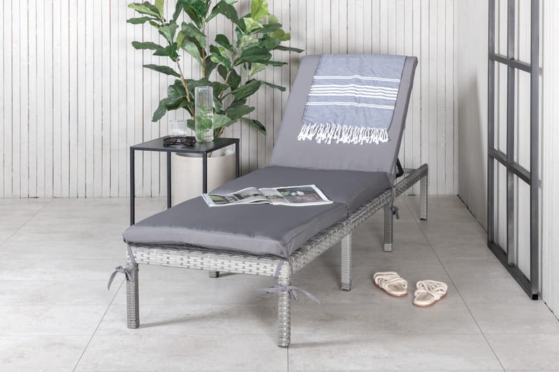 Bilbao Solseng med Pute - Grå - Hagemøbler - Stoler & Lenestoler - Solseng & solvogner
