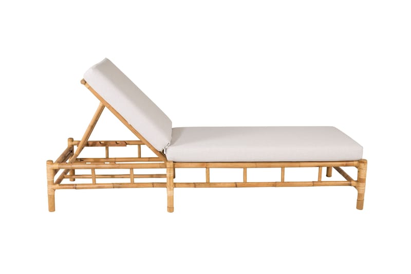 Cane Solseng m Pute - Brun/Lys grå - Hagemøbler - Stoler & Lenestoler - Solseng & solvogner