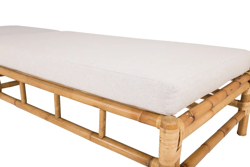 Cane Solseng m Pute - Brun/Lys grå - Hagemøbler - Stoler & Lenestoler - Solseng & solvogner