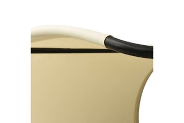 Dobbel solseng med solskjerm textilene gråbrun og kremhvit - Taupe - Hagemøbler - Stoler & Lenestoler - Solseng & solvogner