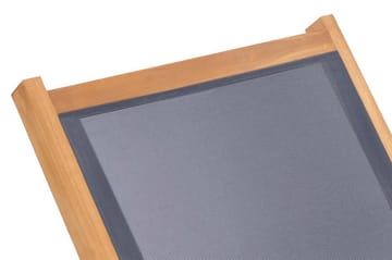 Foldbar solseng med hjul 2 stk heltre teak og textilene - Brun - Hagemøbler - Stoler & Lenestoler - Solseng & solvogner