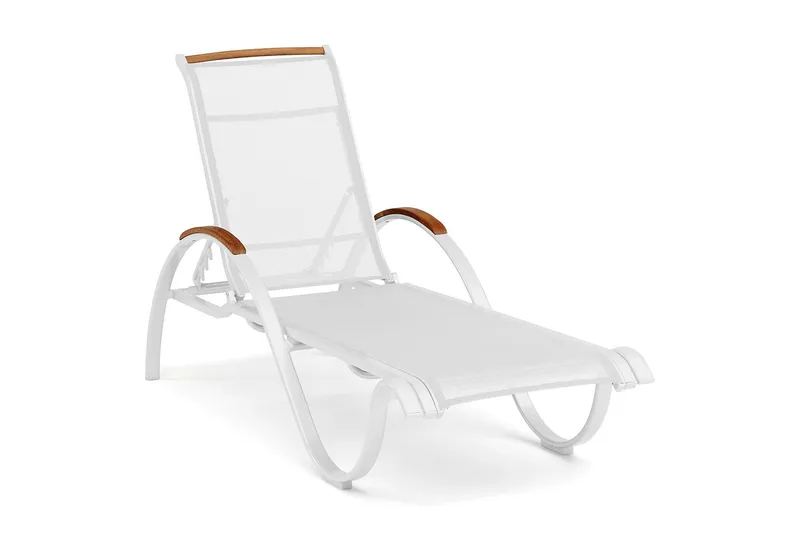 Hillerstorp Nydala solseng hvit/teak, Hillerstorp