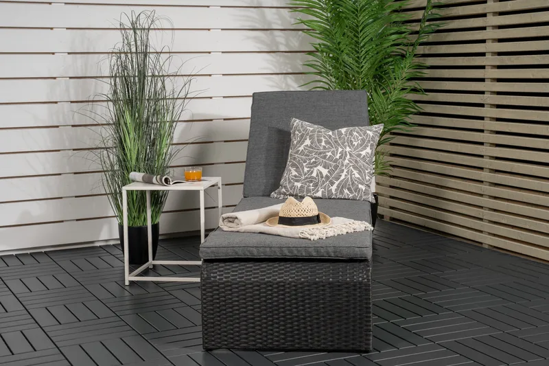 London Solseng Svart - Venture Home - Hagemøbler - Stoler & Lenestoler - Solseng & solvogner