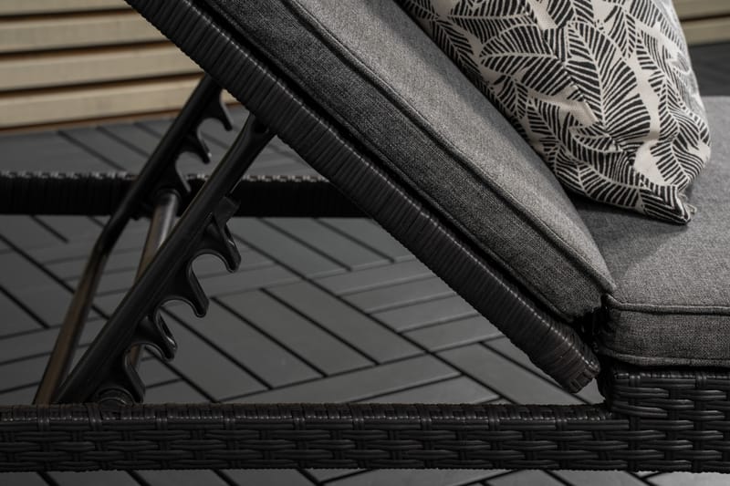 London Solseng Svart - Venture Home - Hagemøbler - Stoler & Lenestoler - Solseng & solvogner