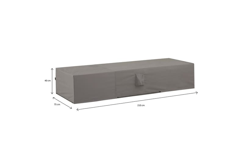 Madison Utendørs solsengtrekk 210x75x40 cm grå - Hagemøbler - Stoler & Lenestoler - Solseng & solvogner